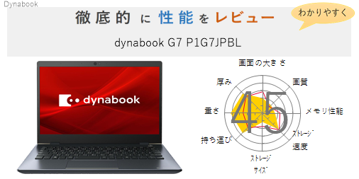 評価68点】dynabook G7 P1G7JPBL を徹底的にレビューしてみた | 4label 