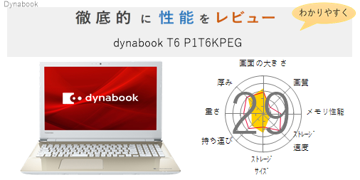 評価35点】dynabook T6 P1T6KPEG を徹底的にレビューしてみた | 4label 