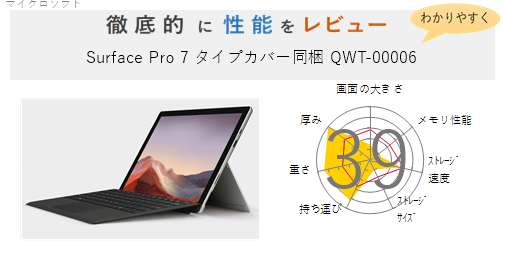 評価32点】Surface Pro 7 タイプカバー同梱 QWT-00006 を徹底的に ...