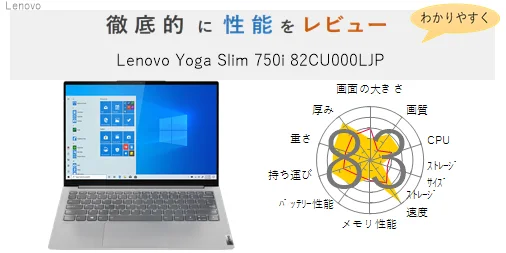 評価69点】Lenovo Yoga Slim 750i 82CU000LJP を徹底的にレビューして 