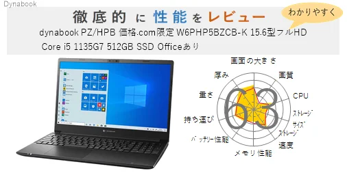 評価41点】dynabook PZ/HPB 価格.com限定 W6PHP5CZDB-K 15.6型フルHD